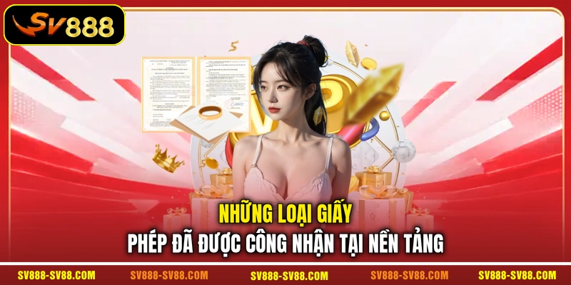 Những loại giấy phép đã được công nhận tại nền tảng Những loại giấy phép đã được công nhận tại nền tảng
